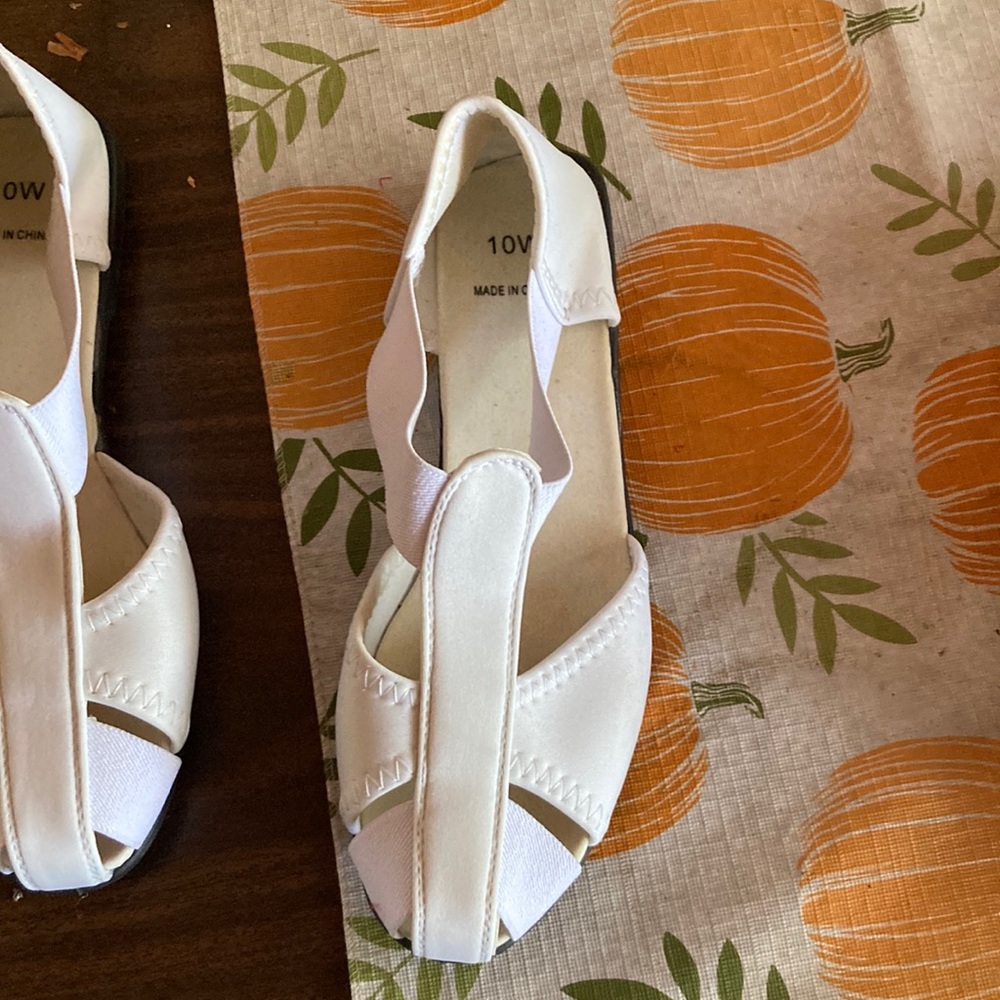 White slip on shoes